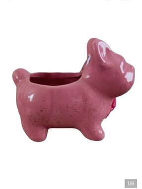 Target Spritz Pink Ceramic French Bulldog Planter